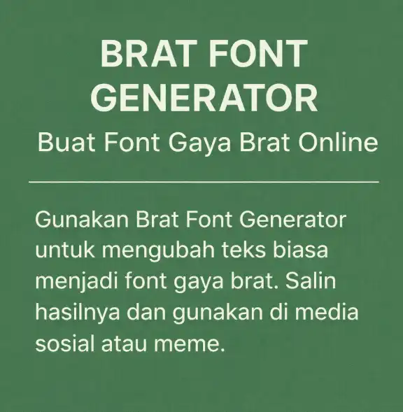 Brat Font Generator